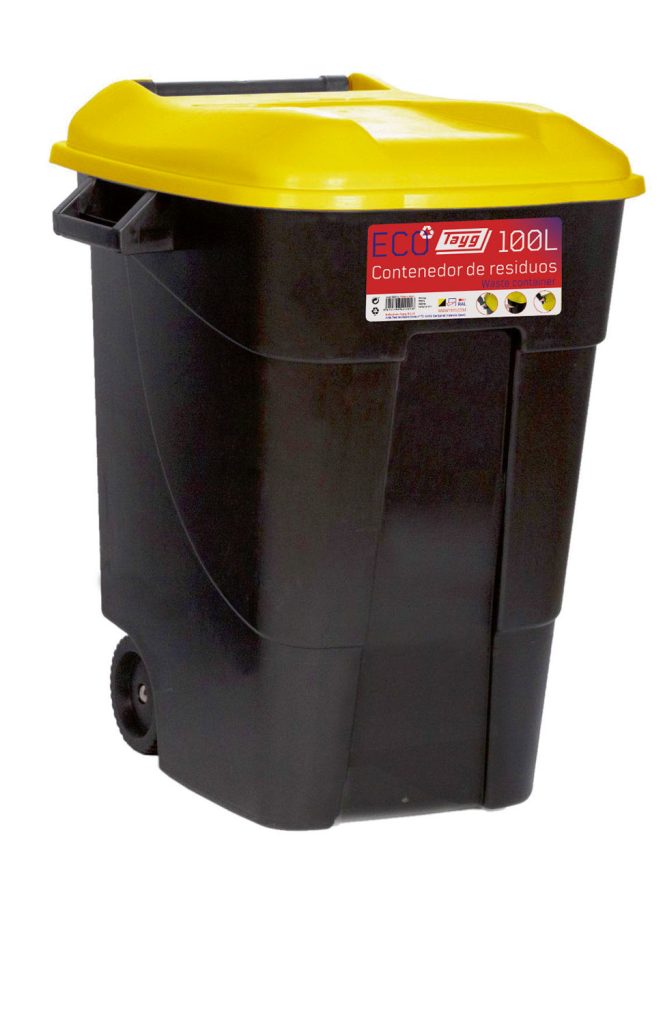 CONTENEDOR BAS. C/RUED NEG.T/A