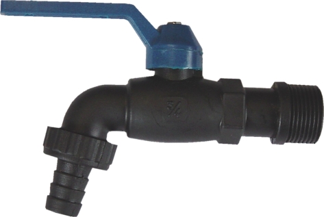 GRIFO CURVO NYL PALANCA 3/4″ 2