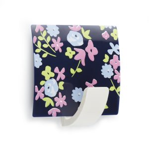 COLGADOR ADH FLORAL AZUL 42X40