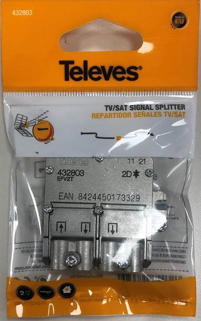 REPARTIDOR COAXIAL 9,5MM BL 43