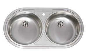 FREGADERO RDO 2 SENOS 84X44CM
